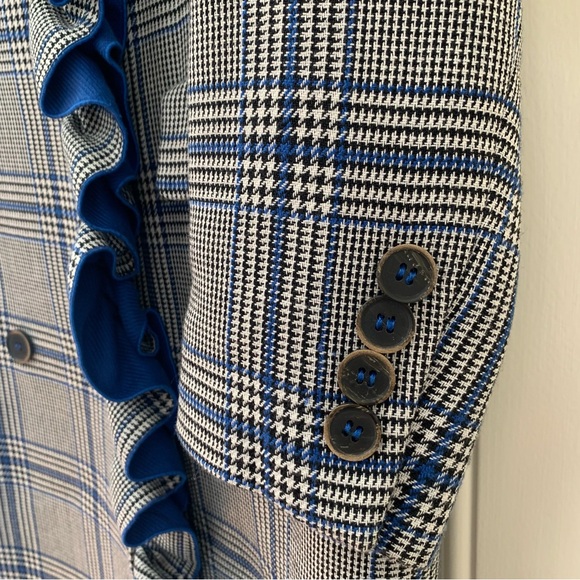 MSGM Ruffled Plaid Coat Size 42 IT (size M) - Picture 7 of 16